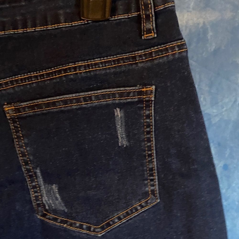 Denim Blue Women's Shorts, 2XL, 3J-129B003 - Picture 4 of 4